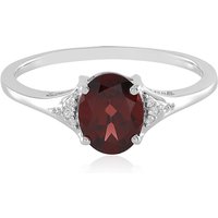 Mosambik-Granat-Silberring Mosambik-Granat-Silberring