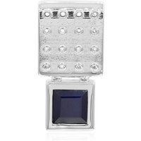 Blauer Saphir-Silberanhänger (MONOSONO COLLECTION) Blauer Saphir-Silberanhänger (MONOSONO COLLECTION)