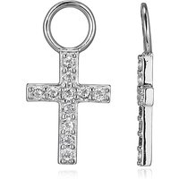 Weißer Topas-Silberanhänger für Creolen Weißer Topas-Silberanhänger für Creolen