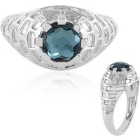 Londonblauer Topas-Silberring Londonblauer Topas-Silberring