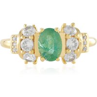 Russischer Smaragd-Silberring (Adela Silber) Russischer Smaragd-Silberring (Adela Silber)