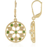 Russischer Diopsid-Silberohrringe Russischer Diopsid-Silberohrringe