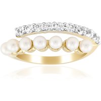 Weiße Süßwasserzuchtperlen-Silberring (TPC) Weiße Süßwasserzuchtperlen-Silberring (TPC)