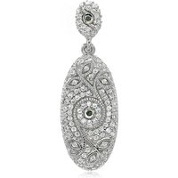 Waldgrüner Diamant-Silberanhänger Waldgrüner Diamant-Silberanhänger