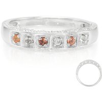 Oranger Saphir-Silberring Oranger Saphir-Silberring