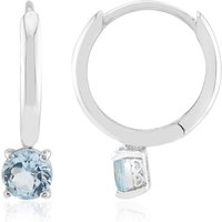 Himmelblauer Topas-Silberohrringe Himmelblauer Topas-Silberohrringe