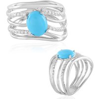 Sleeping Beauty-Türkis-Silberring Sleeping Beauty-Türkis-Silberring