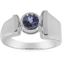 Nicht erhitzter Tansanit-Silberring (Pallanova) Nicht erhitzter Tansanit-Silberring (Pallanova)