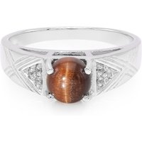 Rotes Tigerauge-Silberring Rotes Tigerauge-Silberring