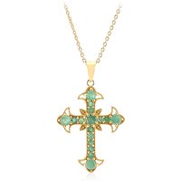 Smaragd-Silberhalskette Smaragd-Silberhalskette