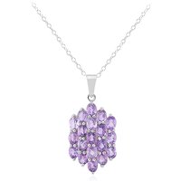 Amethyst-Silberhalskette Amethyst-Silberhalskette