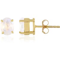 Regenbogen-Mondstein-Silberohrringe Regenbogen-Mondstein-Silberohrringe