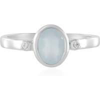 Brasilianischer Aquamarin-Silberring Brasilianischer Aquamarin-Silberring