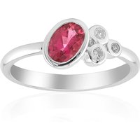 Brasilianischer Pinkfarbener Turmalin-Silberring (Pallanova) Brasilianischer Pinkfarbener Turmalin-Silberring (Pallanova)