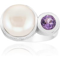 Weiße Süßwasserzuchtperlen-Silberring (Michelle Albala) Weiße Süßwasserzuchtperlen-Silberring (Michelle Albala)