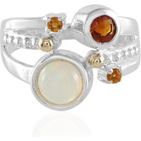 Edelstein-Silberring mit Gold (Granulieren) Edelstein-Silberring mit Gold (Granulieren)