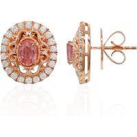 Padparadscha-Saphir-Silberohrringe (Dallas Prince Designs) Padparadscha-Saphir-Silberohrringe (Dallas Prince Designs)