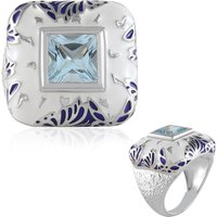 Himmelblauer Topas-Silberring (Adela Silber) Himmelblauer Topas-Silberring (Adela Silber)