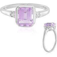 Lavendel-Amethyst-Silberring Lavendel-Amethyst-Silberring