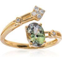 Nicht erhitzter Tansanit-Goldring (CIRARI) Nicht erhitzter Tansanit-Goldring (CIRARI)