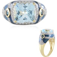 Himmelblauer Topas-Silberring (Adela Silber) Himmelblauer Topas-Silberring (Adela Silber)