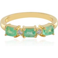 Russischer Smaragd-Silberring Russischer Smaragd-Silberring