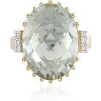 Grüner Amethyst-Silberring Grüner Amethyst-Silberring