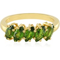 Russischer Diopsid-Silberring Russischer Diopsid-Silberring