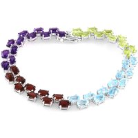 Edelstein-Silberarmband Edelstein-Silberarmband