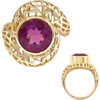 Pinkfarbener Fluorit-Goldring (Ornaments by de Melo) Pinkfarbener Fluorit-Goldring (Ornaments by de Melo)