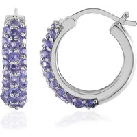Tansanit-Silberohrringe Tansanit-Silberohrringe