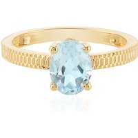 Himmelblauer Topas-Silberring Himmelblauer Topas-Silberring