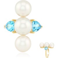 Weiße Südseeperlen-Goldring (Michelle Albala) Weiße Südseeperlen-Goldring (Michelle Albala)