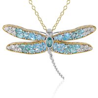 Apatit-Silberhalskette/-brosche (Gems en Vogue) Apatit-Silberhalskette/-brosche (Gems en Vogue)