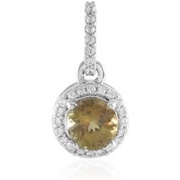 Nicht erhitzter Gelber Tansanit-Silberanhänger Nicht erhitzter Gelber Tansanit-Silberanhänger