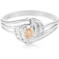 Padparadscha-Saphir-Silberring Padparadscha-Saphir-Silberring