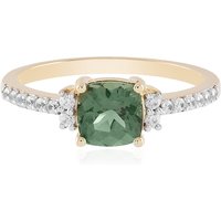 Chrom-Apatit-Silberring Chrom-Apatit-Silberring