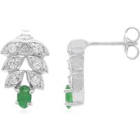 Bahia-Smaragd-Silberohrringe Bahia-Smaragd-Silberohrringe