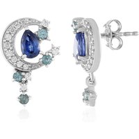 Nepalesischer Kyanit-Silberohrringe Nepalesischer Kyanit-Silberohrringe