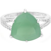 Grüner Chalzedon-Silberring Grüner Chalzedon-Silberring