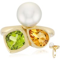 Weiße Südseeperlen-Goldring (Michelle Albala) Weiße Südseeperlen-Goldring (Michelle Albala)