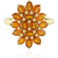 Oranger Tansania-Kyanit-Silberring Oranger Tansania-Kyanit-Silberring