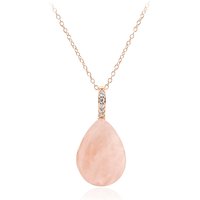 Rosenquarz-Silberhalskette Rosenquarz-Silberhalskette