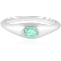 Kolumbianischer Smaragd-Silberring Kolumbianischer Smaragd-Silberring