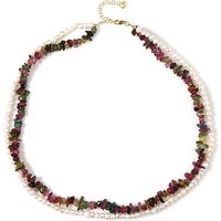 Edelstein-Silberhalskette Edelstein-Silberhalskette