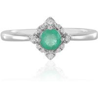 Kolumbianischer Smaragd-Silberring Kolumbianischer Smaragd-Silberring