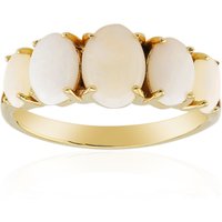 Weißer Opal-Silberring Weißer Opal-Silberring