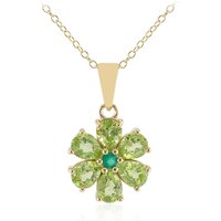 Burmesischer Peridot-Silberhalskette Burmesischer Peridot-Silberhalskette