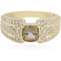 Nicht erhitzter Gelber Tansanit-Goldring (Adela Gold) Nicht erhitzter Gelber Tansanit-Goldring (Adela Gold)