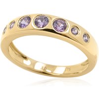 Nicht erhitzter Purpurfarbener Ceylon-Saphir-Goldring Nicht erhitzter Purpurfarbener Ceylon-Saphir-Goldring